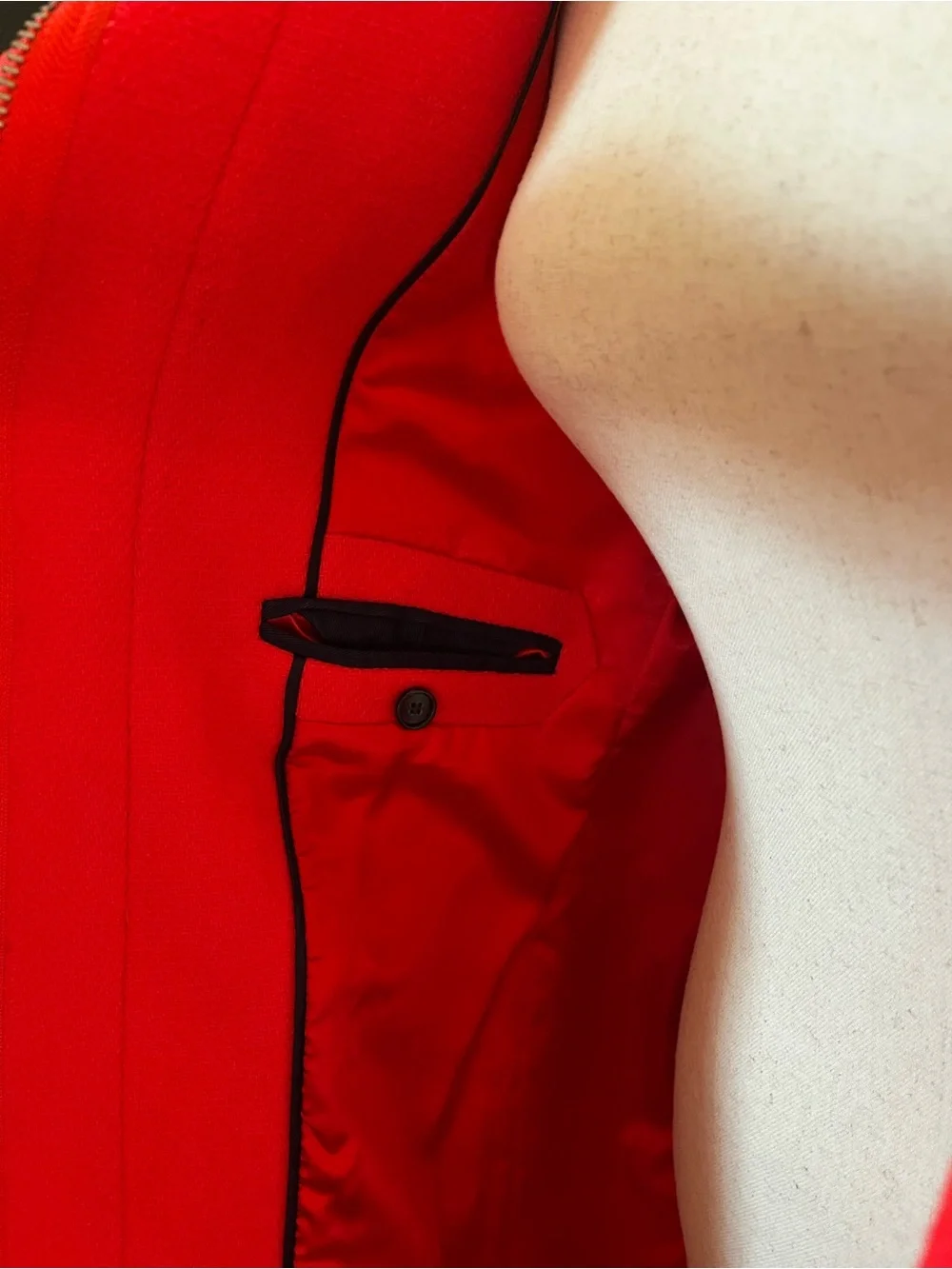 J. Crew Stadium Cloth by Nella Gori Red Wool Coat
